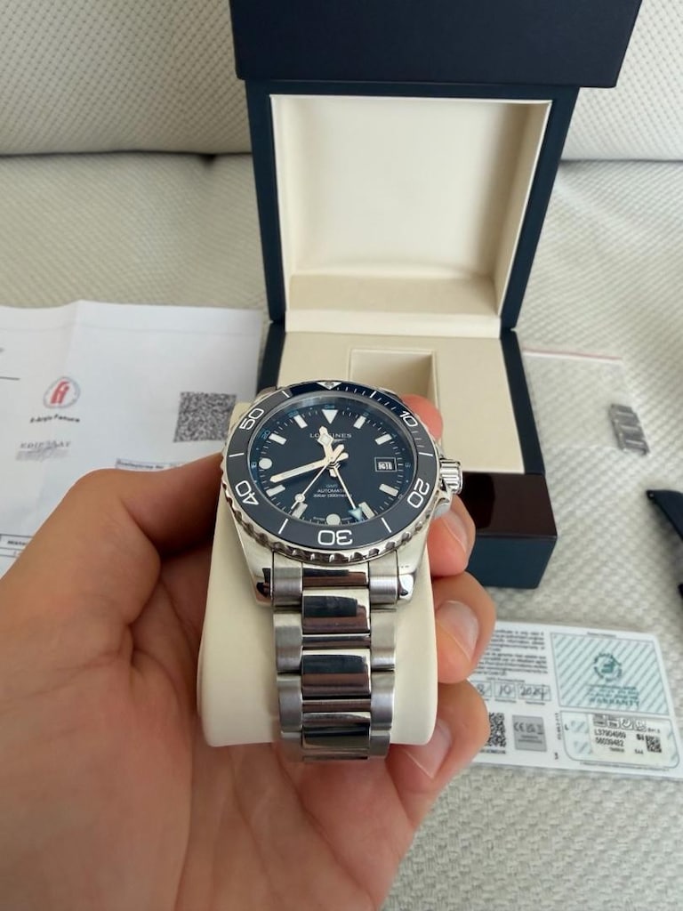 LONGINES GMT HYDROCONQUEST GARANTİLİ SIFIR KONDİSYON - 5
