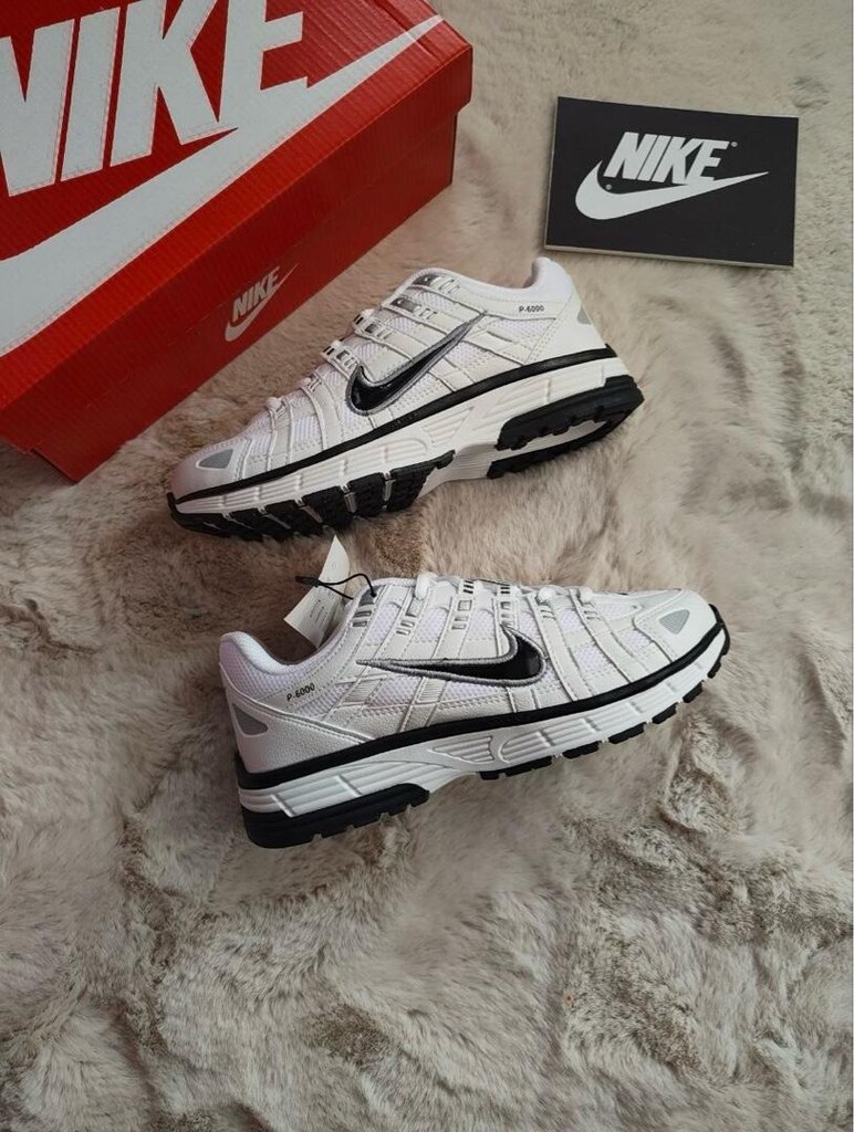 ‼‼NİKE P-6000 KADIN BEYAZ SİYAH - 3