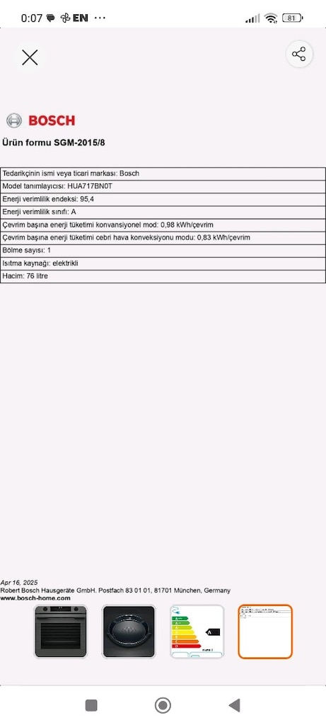 BOSCH ANKASTRE FIRIN - 5