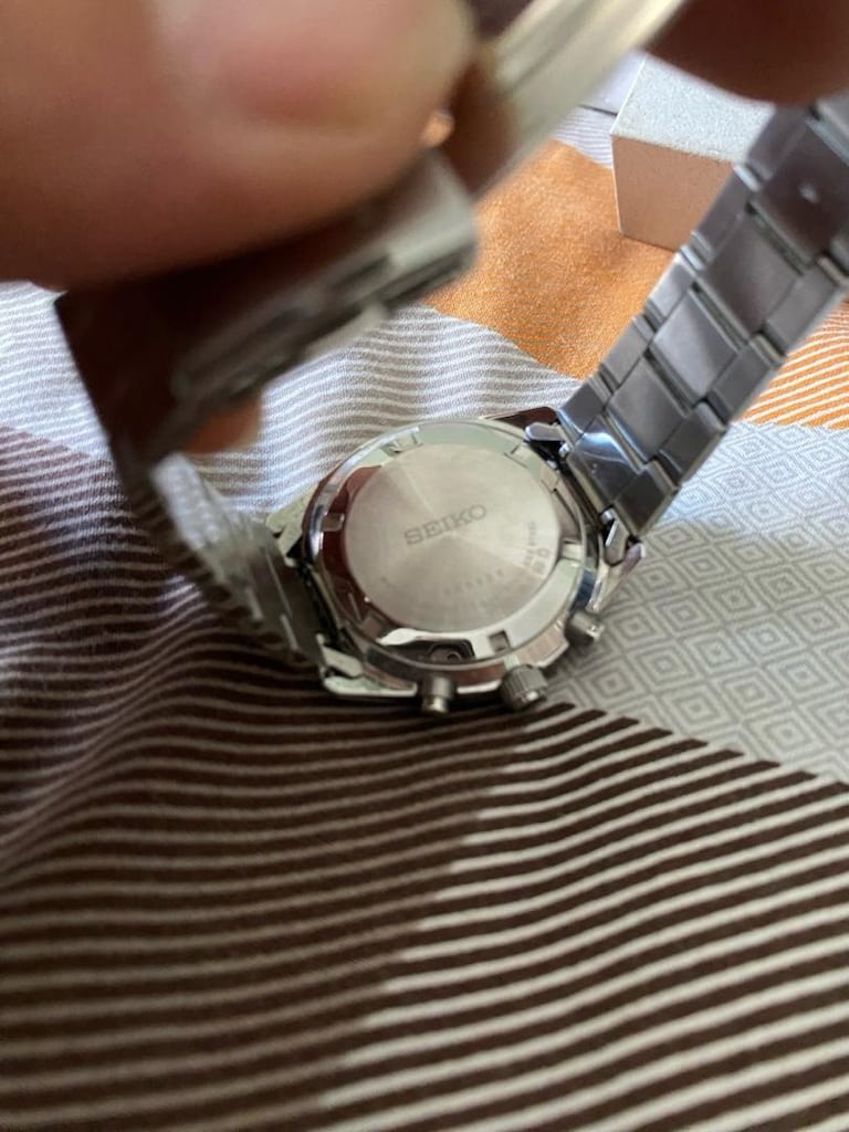 Seiko 42 mm Quartz Kronograf 10 ATM Lacivert Çelik Erkek Kol Saati - 5