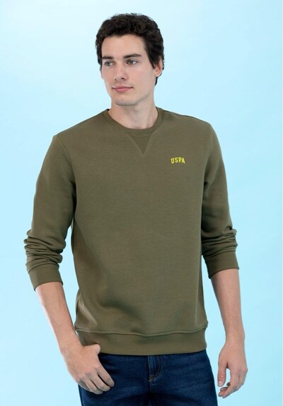U.S POLO ASSN. - 4XL BEDEN - HAKİ YEŞİL SWEATSHIRT