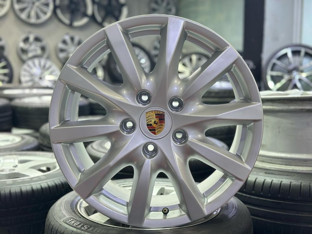 18 İNÇ ORJİNAL PORSCHE 5x130 JANT TAKIMI İŞLEMSİZ SIFIR AYARINDA - 4