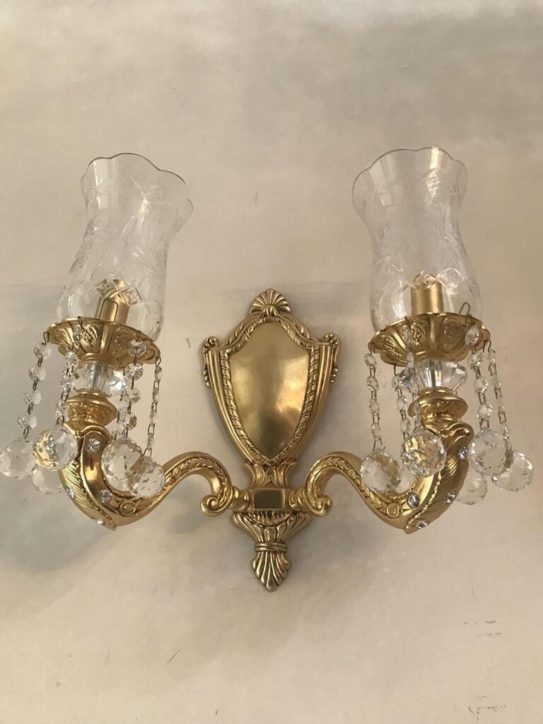 Özkristal Avize Döküm Pirinç Kristal Aplik - 6
