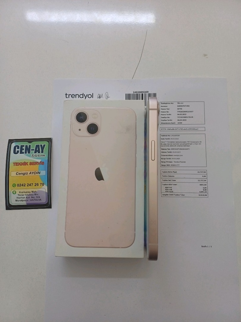 İPHONE 13 128GB HATASIZ PEMBE DEGİŞENSİZ - 6