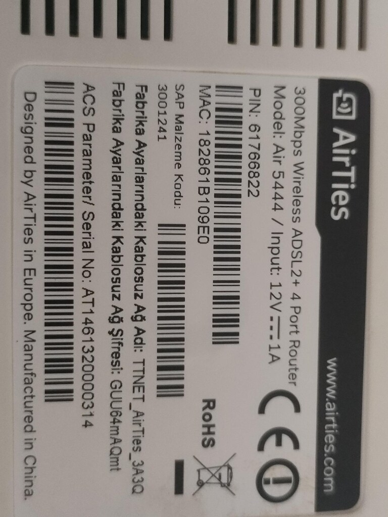 AIRTIES AIR 5444 300 MBPS 4 PORT KABLOSUZ ADSL2+ MODEM SORUNSUZ - 2