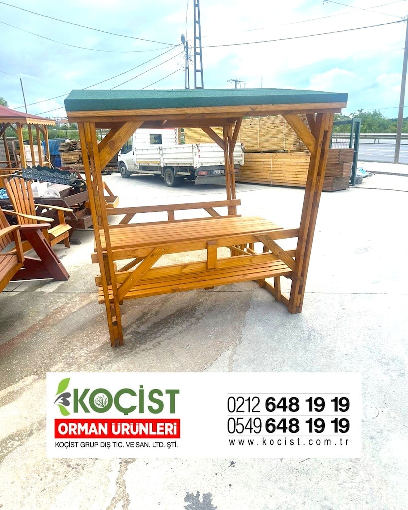 AHŞAP ÇATILI PİKNİK MASASI - 5