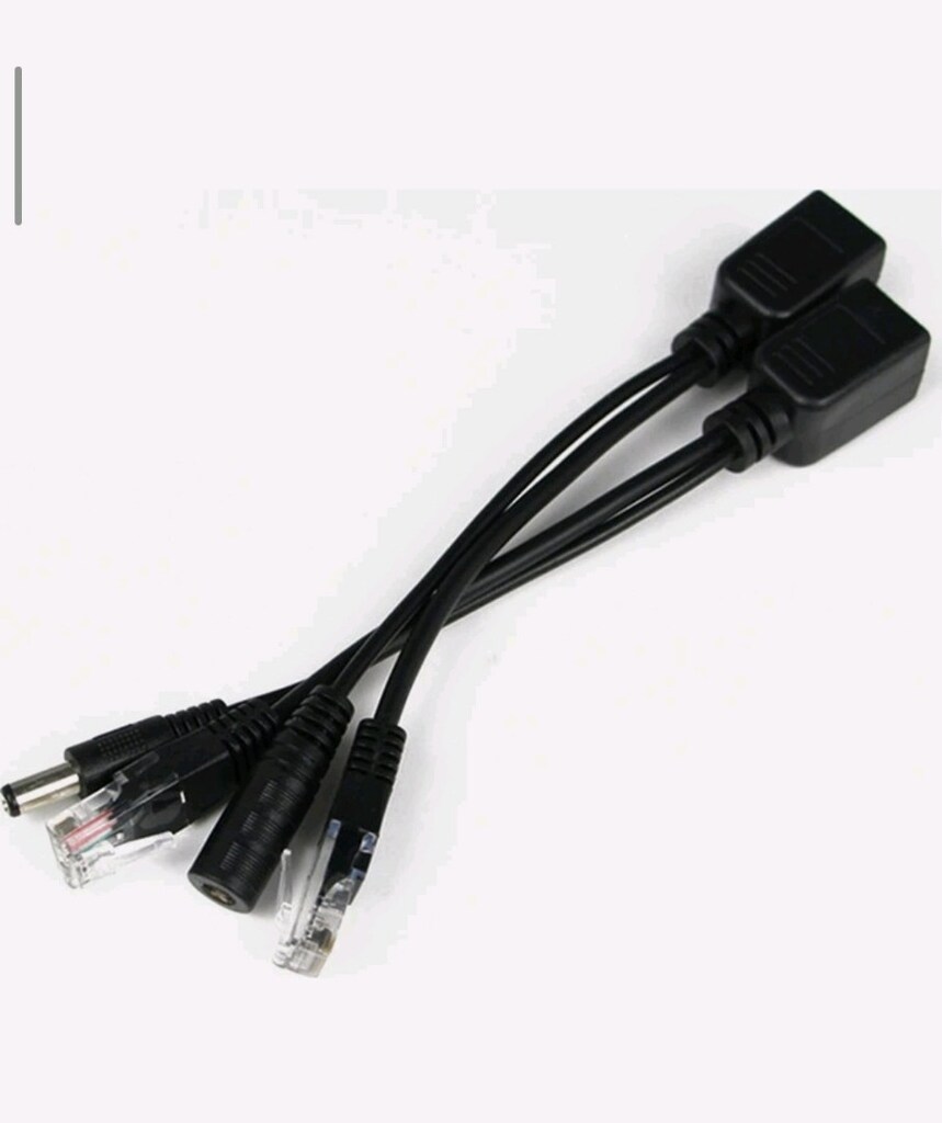 RJ45 Kablosu Poe Set Ethernet Cat5 Adaptör Güç Power Kablosu - 2