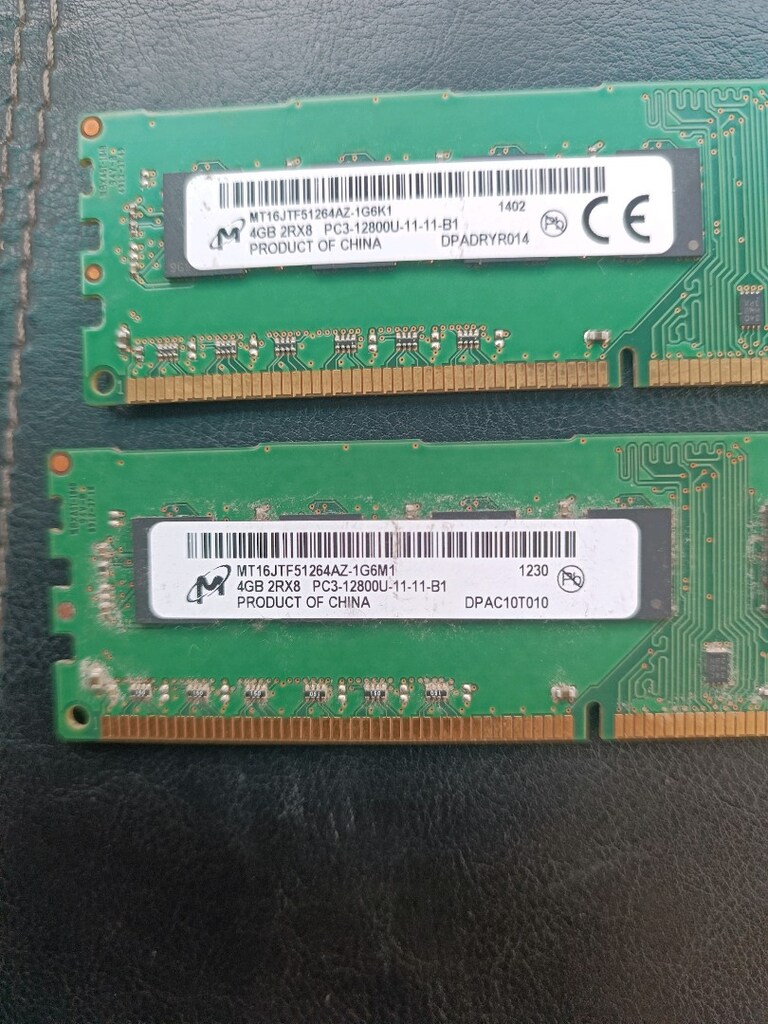 4 GB pc3-12800U Rem iki adet sağlam çalışır durumda alana hayırlı olsu - 2