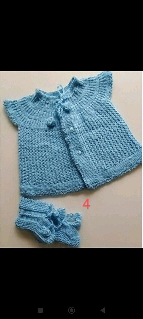 BEBEK YÜN EL ÖRGÜ YELEK HIRKA PATİK - 4