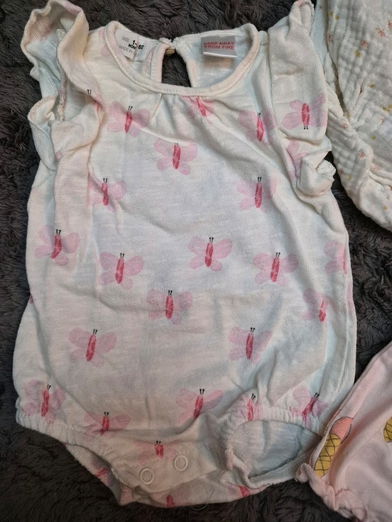 Zara 1-3 Ay Yazlık Kız Bebek Zıbın – 3’lü Set - 2