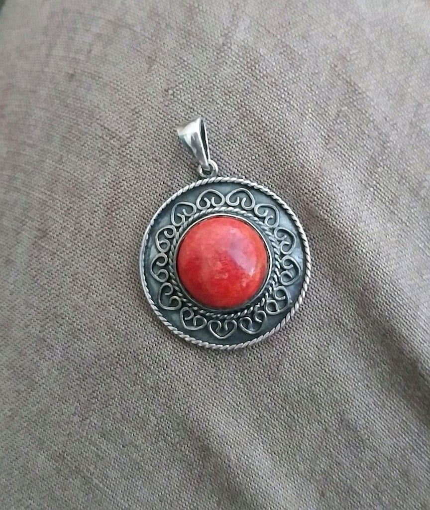 925 ayar mercan kolye ucu - 6