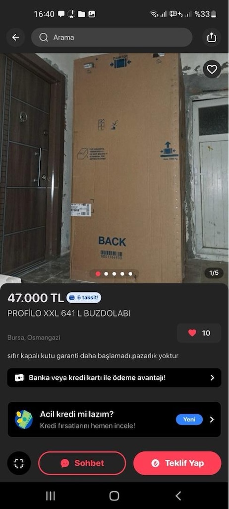 Sıfır Kapalı Kutu Profilo XXL 641 L Buzdolabı - 2