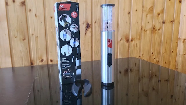 Otomatik tirbüşon wine opener ve kesici set
