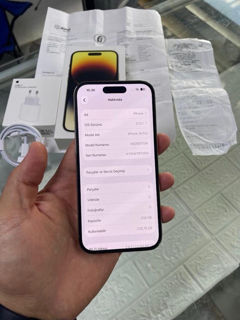 MÜHENDİSCELLDEN YURTİÇİ 14 PRO 256 GB FUL ORJİNAL KUTU FATURA - 4