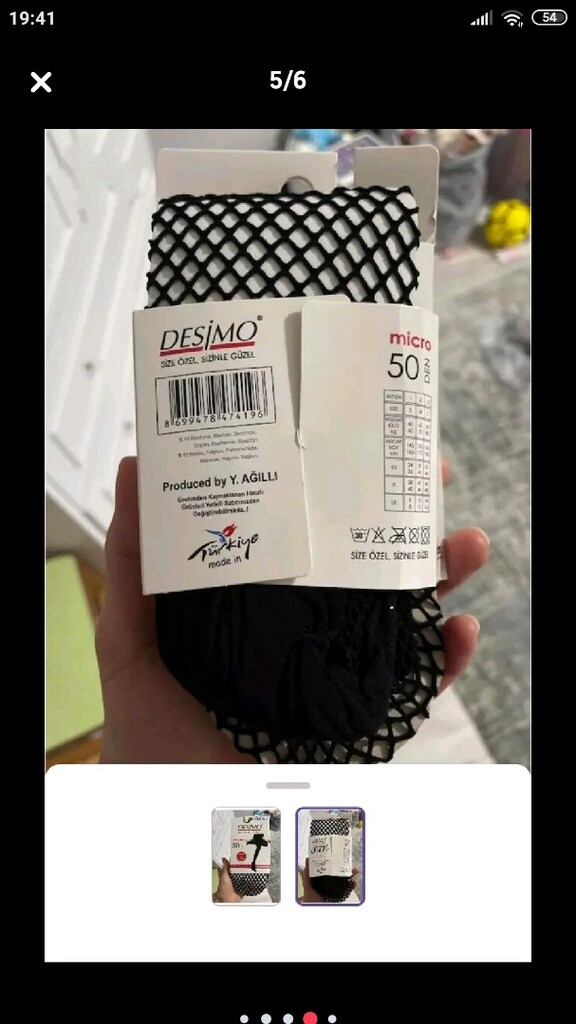 DESİMO KÜLOTLU FİLELİ ÇORAP SİYAH - 5