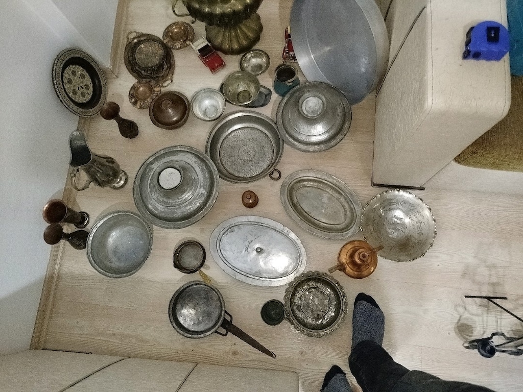 30 adet küçüklü büyüklü Bakır eski ürünler - 2