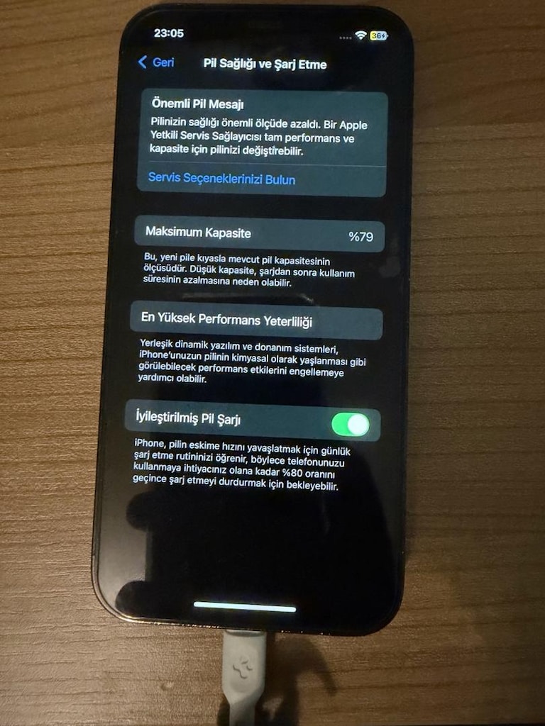 iPhone 12 pro pil %79 arka taraf kırık - 3