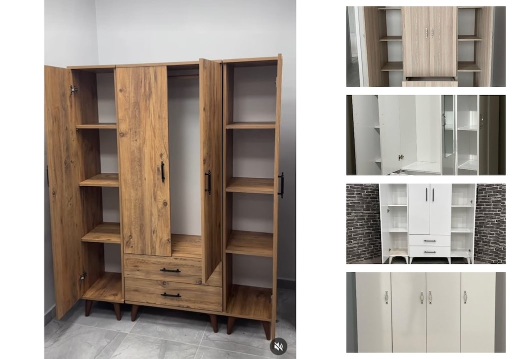 4 kapaklı elbise dolabı cvvermxvze - 3