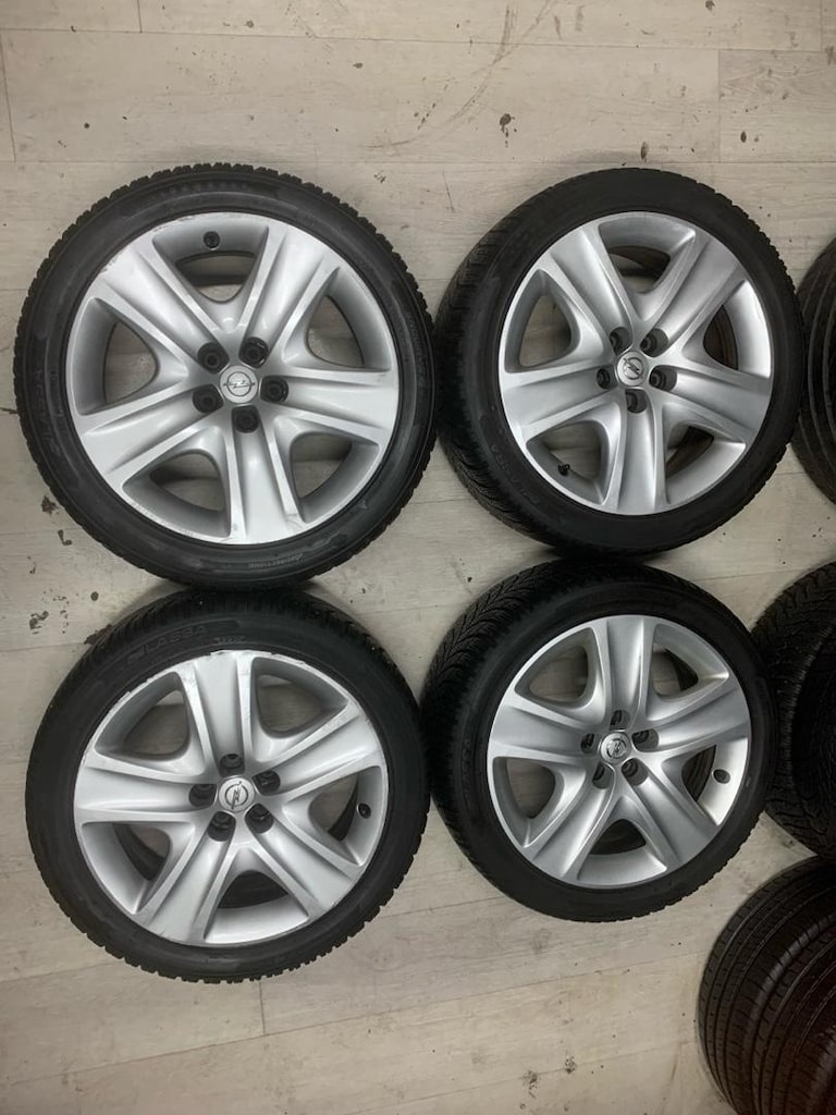 17 inç 5x105 Opel orjinal teneke jant lastik takımı - 5