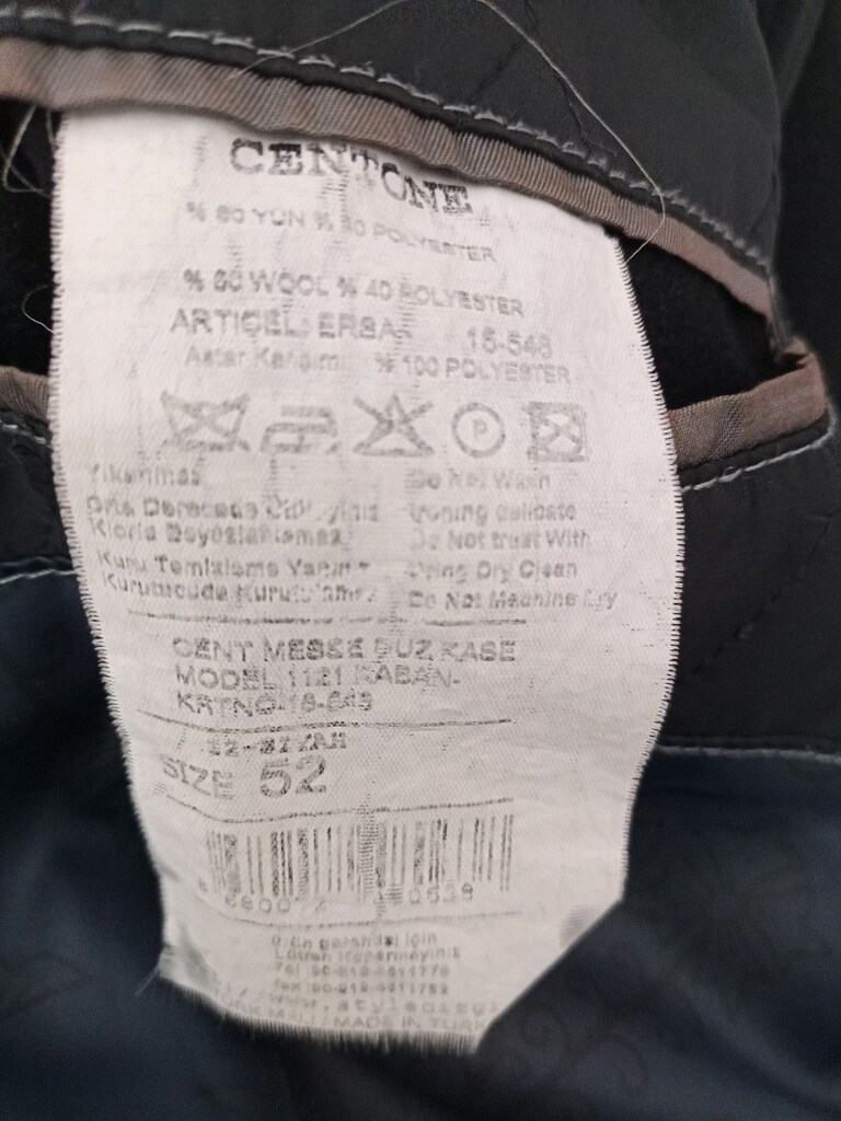2. EL MODA DI CENTONE MARKA 52 BEDEN ERKEK KAŞMİR KABAN İSTANBUL ESENY - 4