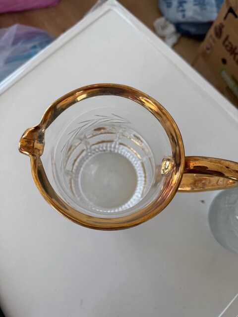 kristal gold renkli sürahi