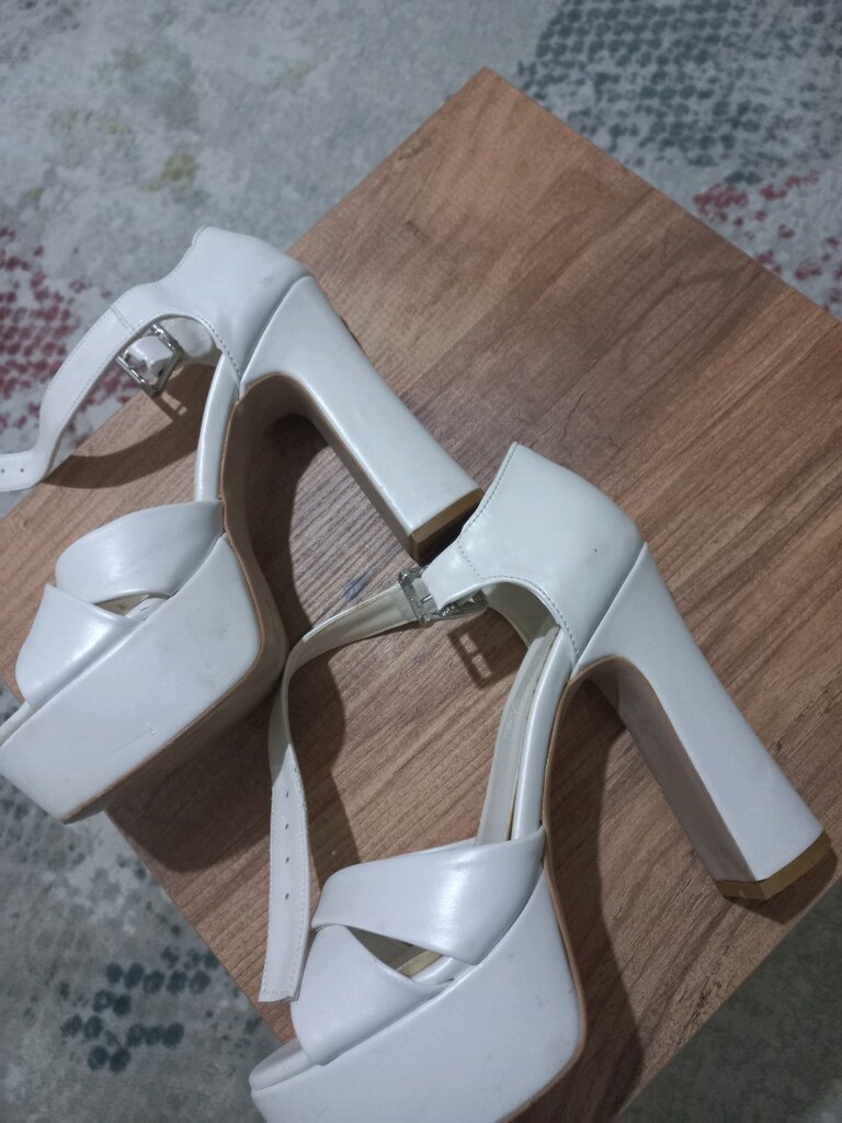 Polo Garcia Beyaz Platform Topuklu Gelinlik / Abiye Ayakkabı 38 numara - 2