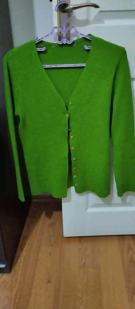 yeşil renkli örgü ceket - 2