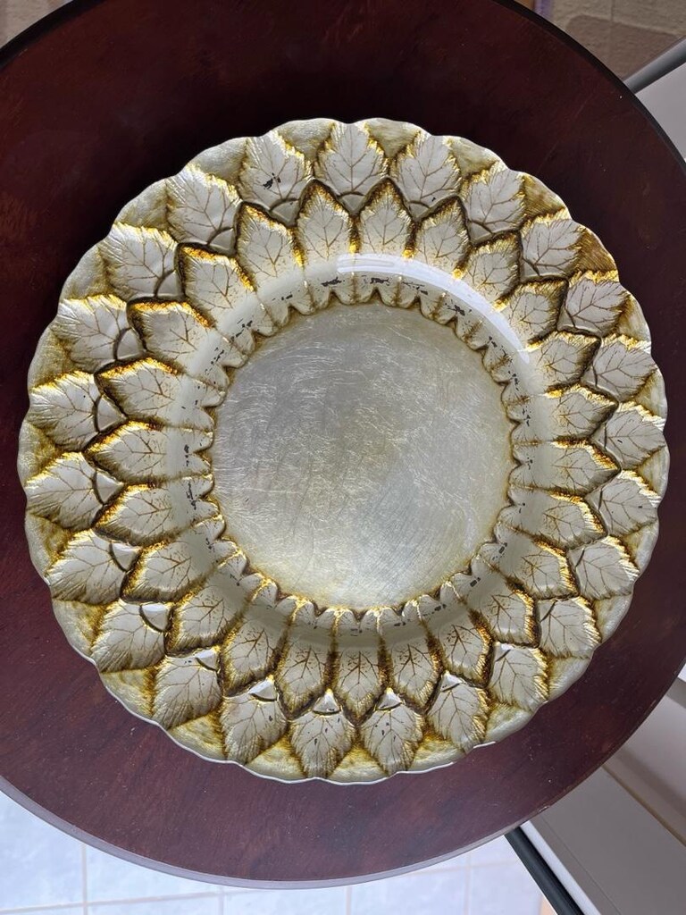 Dekoratif Cam Tabak - Altın Rengi - 2