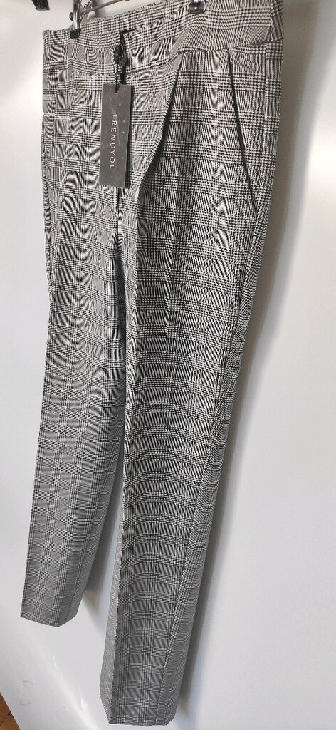 Gri Ekoseli Cepli Slim Fit Pantolon - 5