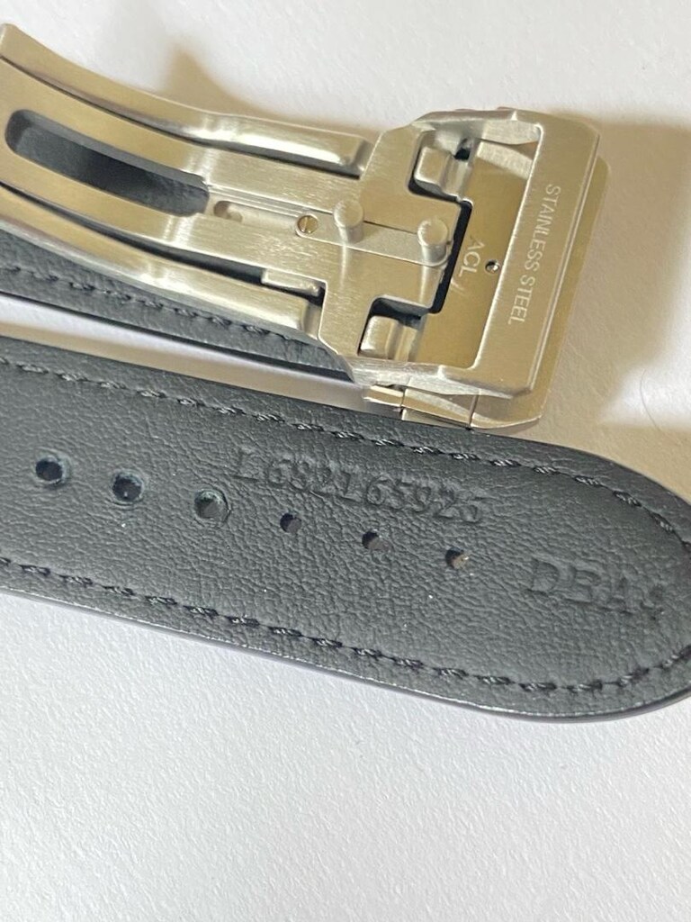 Longines spirit zulu time siyah deri kordon 22 mm klipsli - 4