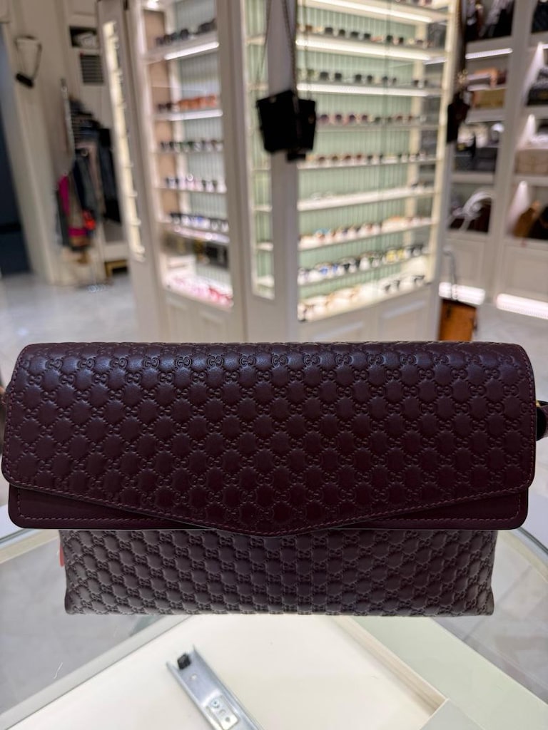 Gucci GG Monogram Süet Taba Omuz Çantası - 16