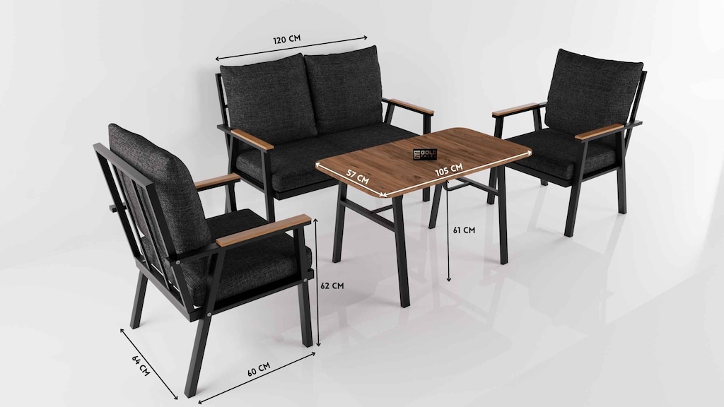 BAHÇE BALKON OTURMA GRUBU 4'LÜ SET - 5