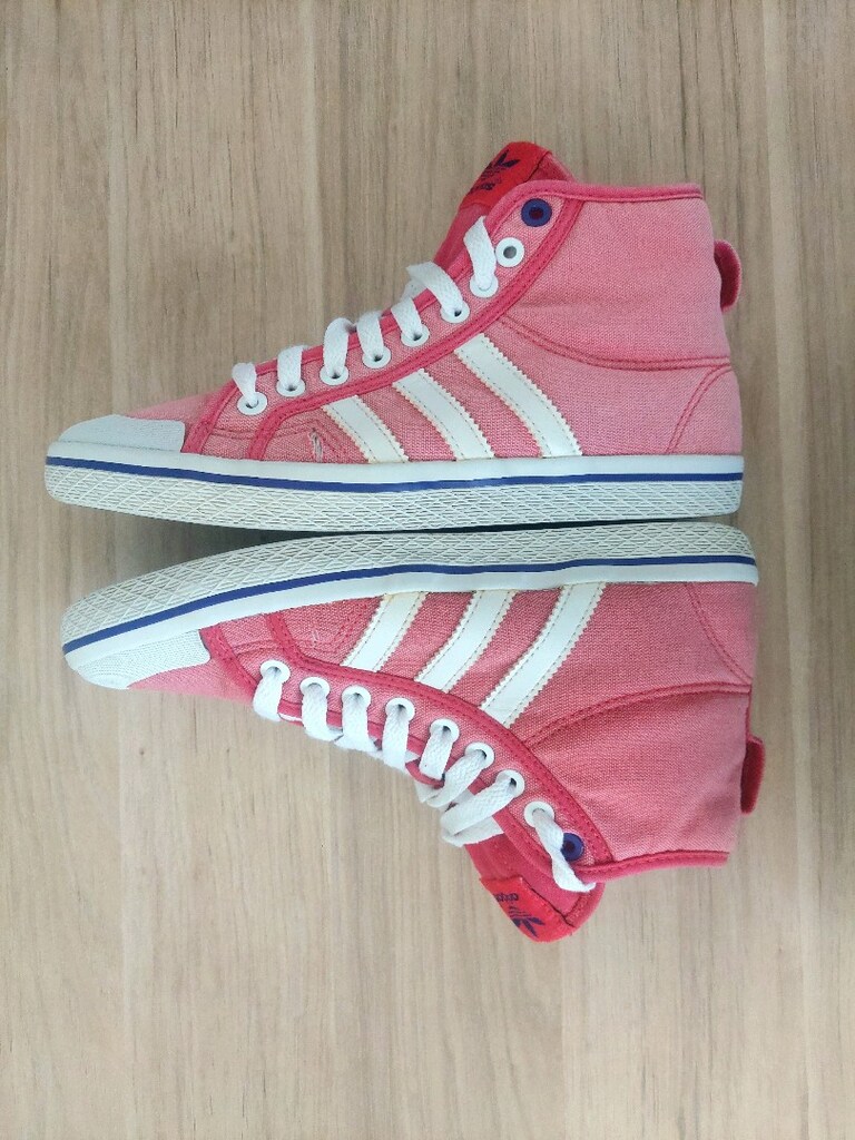 ADİDAS Nizza yüksek bilekli toz pembe kanvas Sneaker - 5