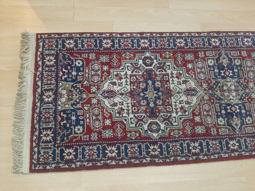 Antika uzun Yün Halı genişliği 73cm / 300cm uzunluğu Sıfır gibi - 4