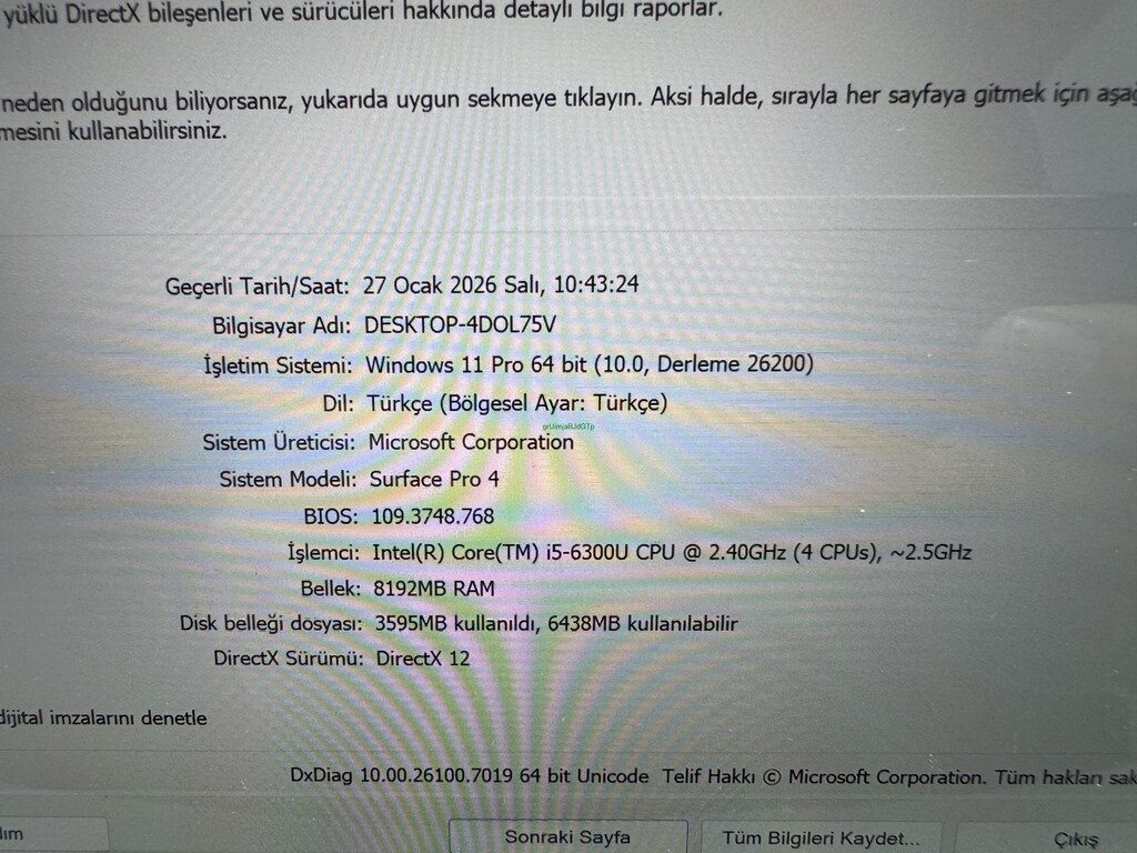 SURFACE İ5 6. NESİL 8 GB RAM 256 NVME DOKUNMATİK + KALEM - 8