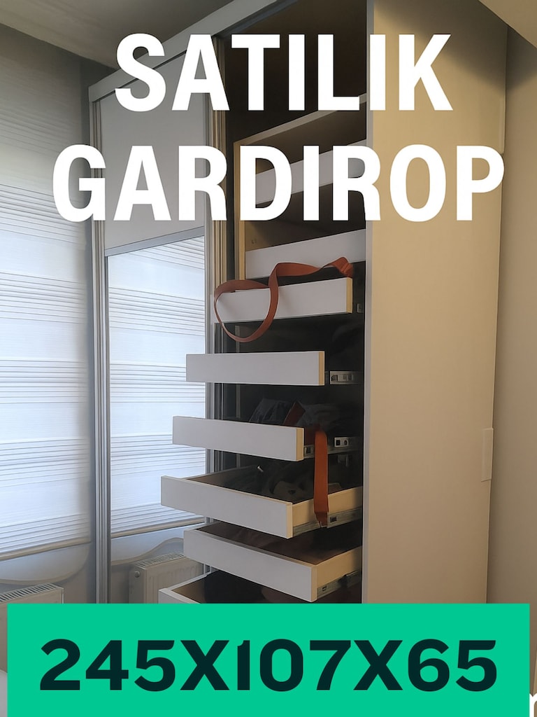 YENİ #Satılıkdolap TEPEHOME sürgülü aynalı-raylı çekme raflar+askılık