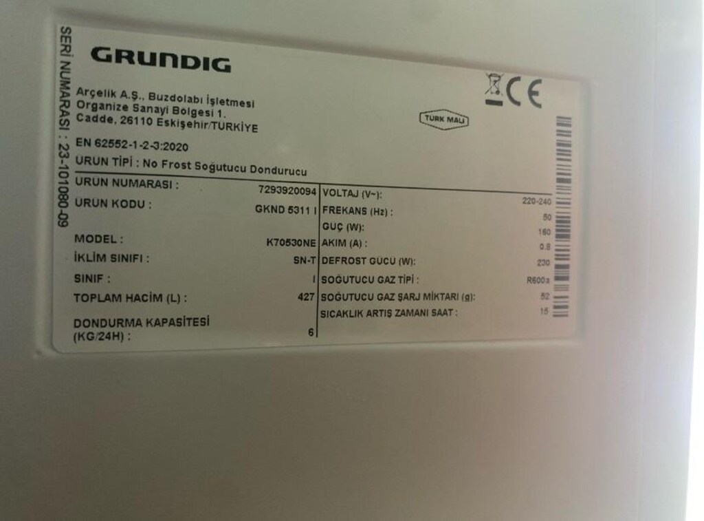 GRUNDİG BUZDOLABI - 3
