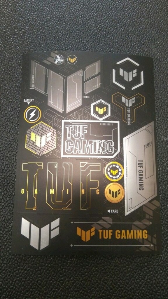 Amd ryzen 5 sticker ve asus tuf orjinal stickers'lar lazım.