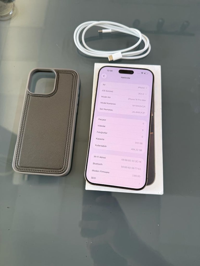 İPHONE 16 PRO MAX 512 GB HAFIZA PİL 93 DEVİR 301 ORJİNAL KUTULU - 8