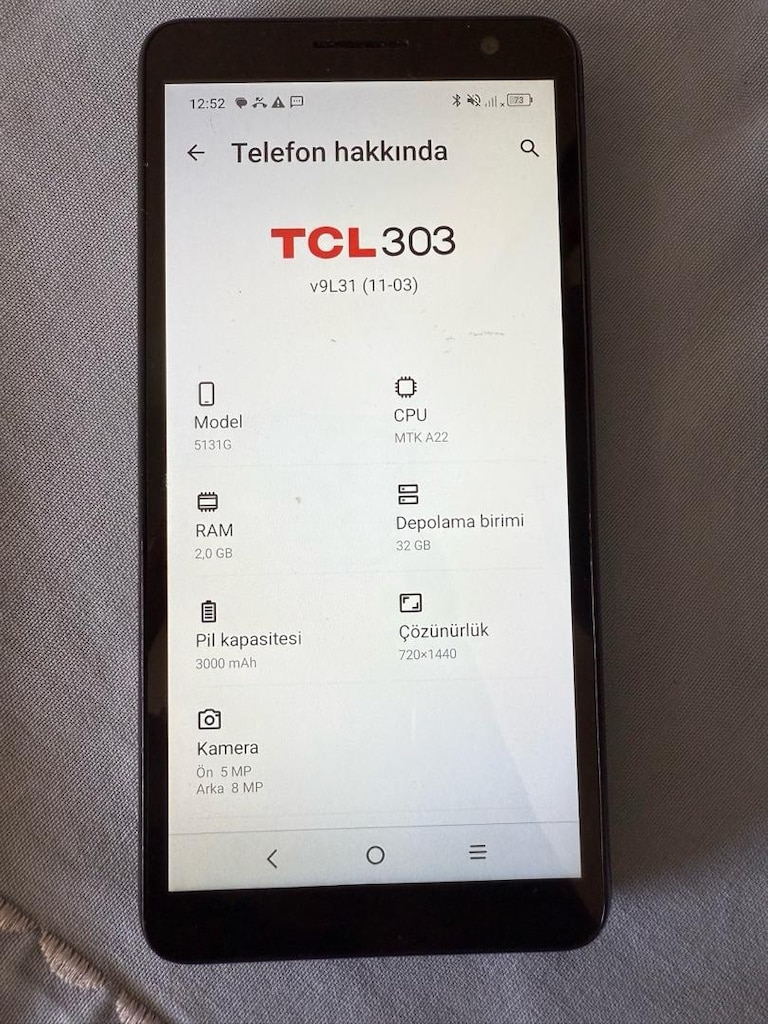 TCL 303 32GB Android Telefon Siyah