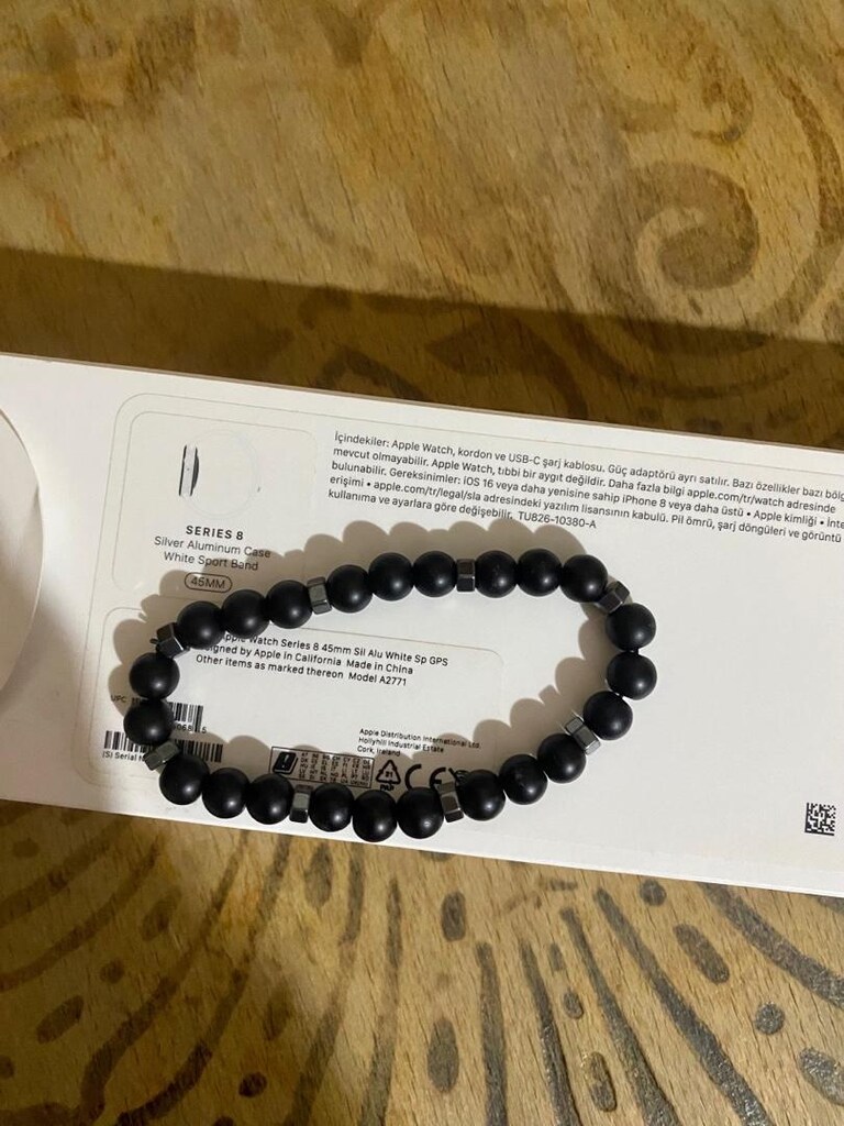 TR• KAPALI KUTU• SIFIR APPLE WATCH SERİES 8 45MM• SİLVER BEYAZ KORDON - 4