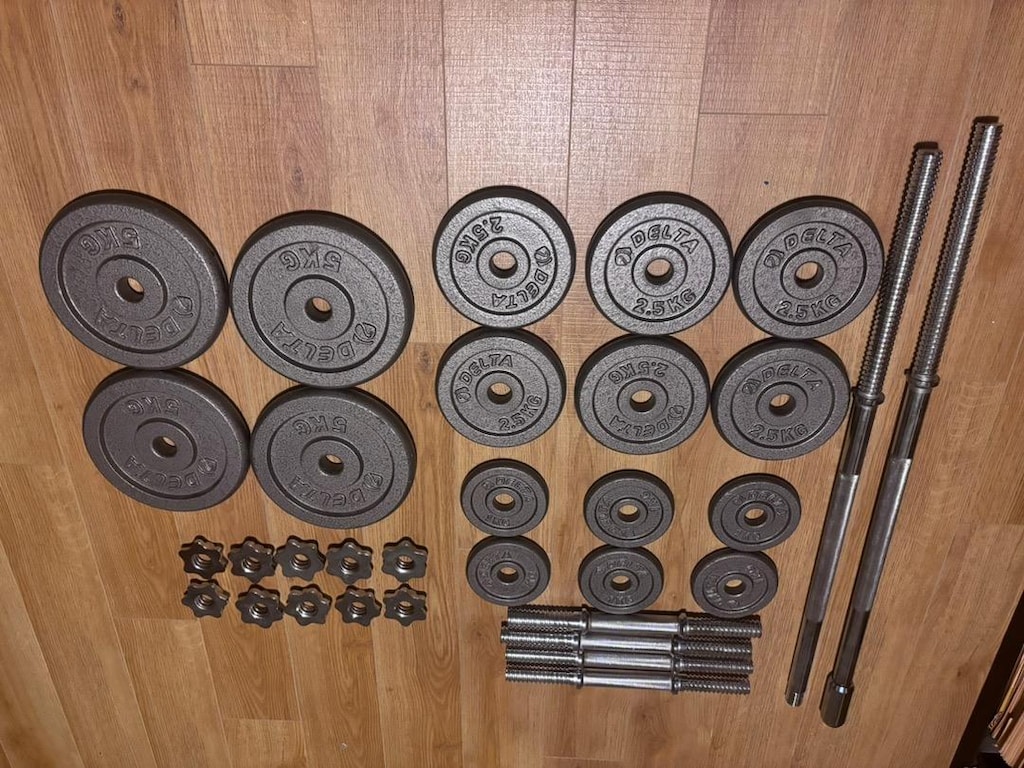 Delta Ağırlık ve halter seti- 50kg + taşıma çantası
