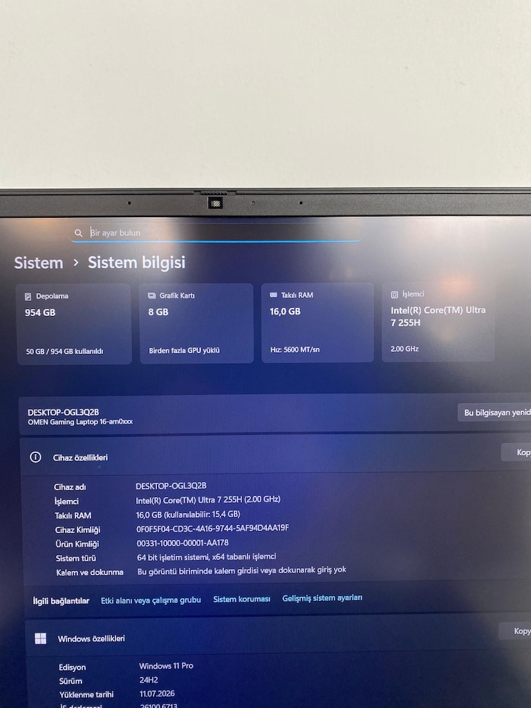 RTX 5060'LI HP OMEN GAMİNG LAPTOP - 7