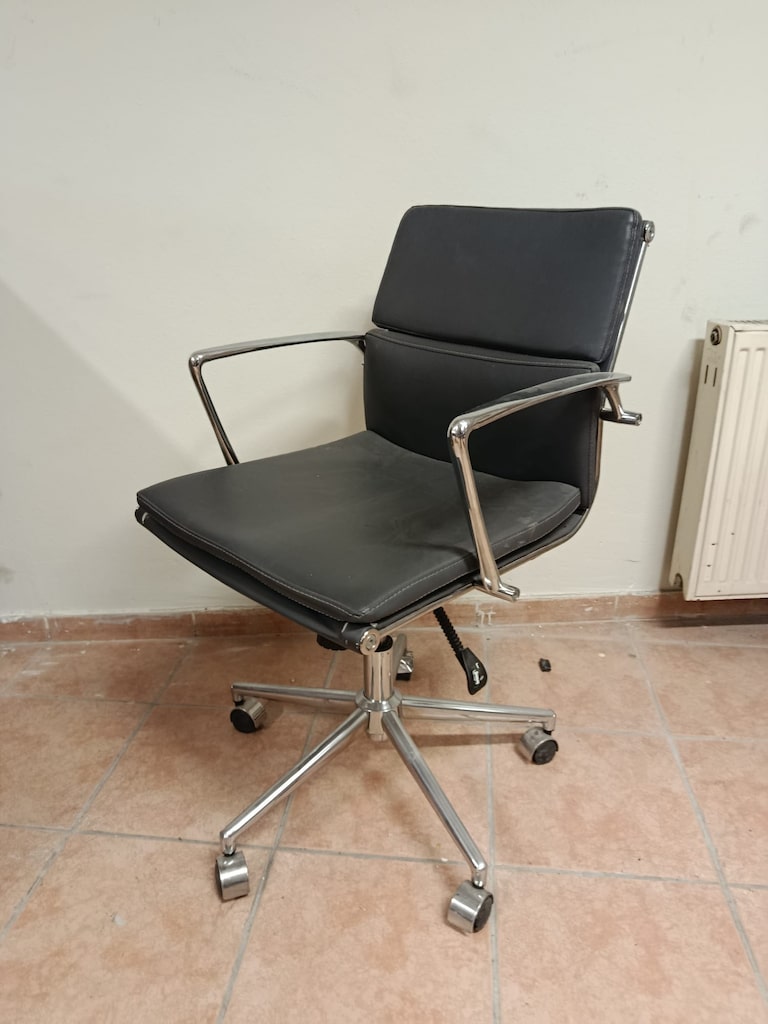 KLAS OFİS ÜSKÜDAR GRİ DERİ ÇALIŞMA KOLTUĞU - 3