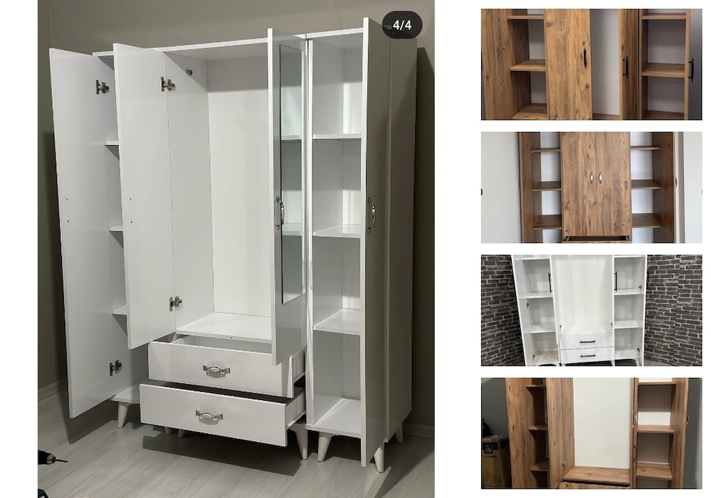 4 kapaklı elbise dolabı txgvpvkugb - 3