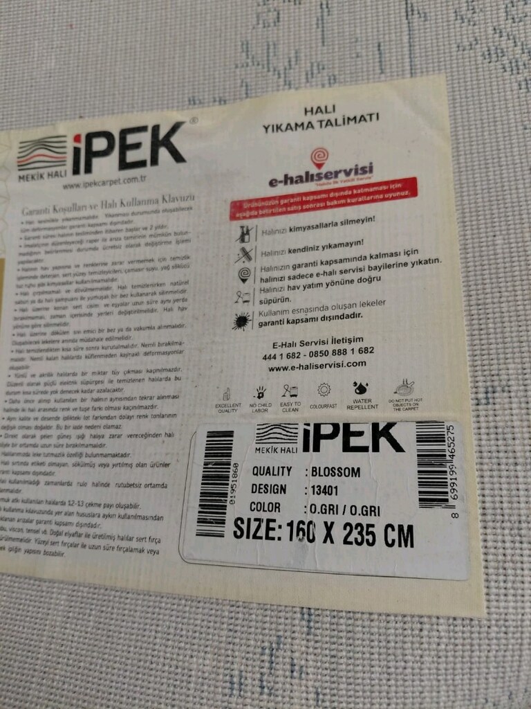 Mavili grili renkli halı - 8