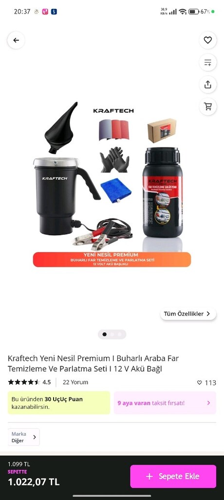 kraftech far temizleme cihazı - 3