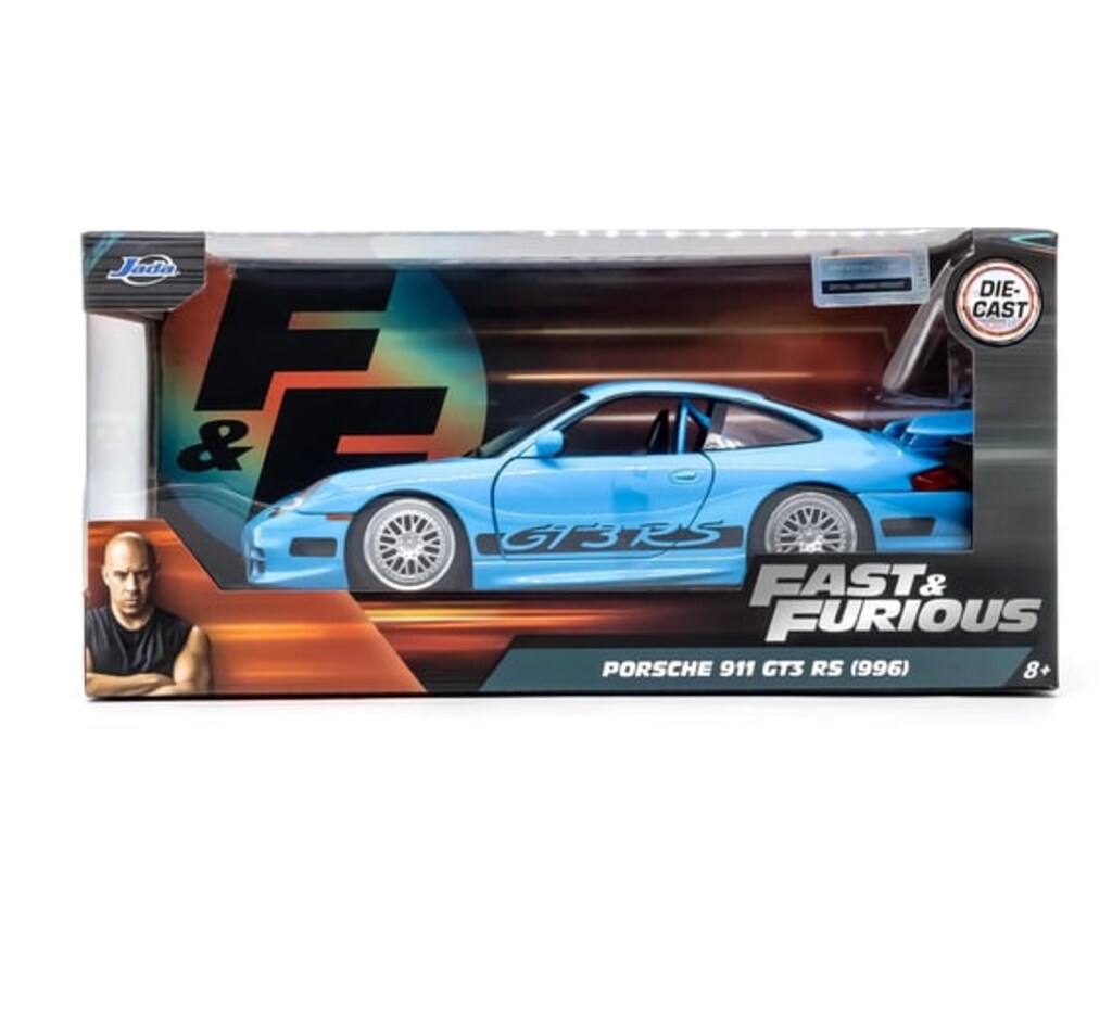Jada Fast & Furious Brian's Porsche 911 Gt3 Rs 1:24 ölçek büyük boy - 4