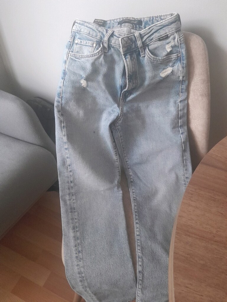 mavi kot pantalon - 2