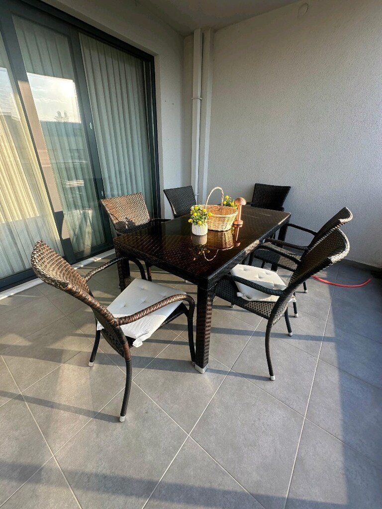 sette rattan balkon bahçe takımı - 2